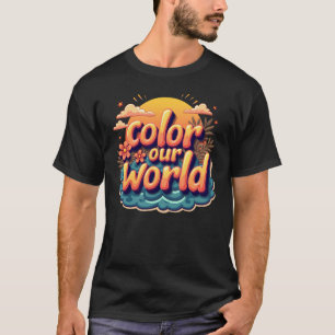 Boekenwurm Kleur Onze Wereld Zomer Lezen T-shirt