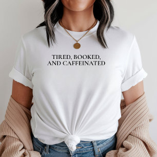 Boekenwurm Koffie Liefhebber T-shirt, Grappig T-sh T-shirt