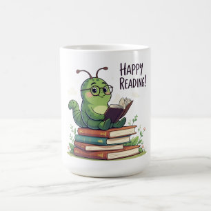 Boekenwurm leesontwerp koffiemok