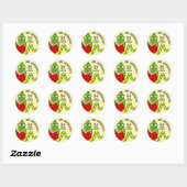Boekenwurm Leraars Ronde Sticker (Vel)