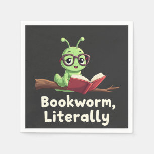 Boekenwurm Letterlijk Letterkundig Grappig Boekenl Servet
