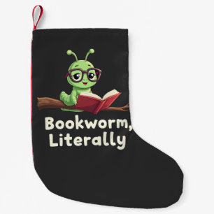 Boekenwurm Letterlijk Letterlijk Grappig Boek Lief Kleine Kerstsok
