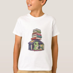 Boekenwurm Lezen in Boekenstapel Huis Kinderen T-shirt