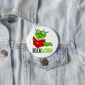 Boekenwurm Lezen Ronde Button 7,6 Cm (In situ)