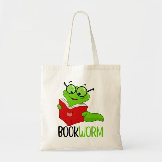 Boekenwurm Lezen Tote Bag (Voorkant)