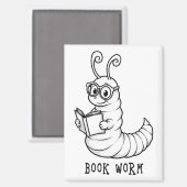 Boekenwurm Magneet (Voorkant / Achterkant)