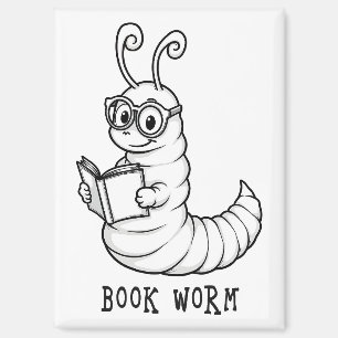 Boekenwurm Magneet