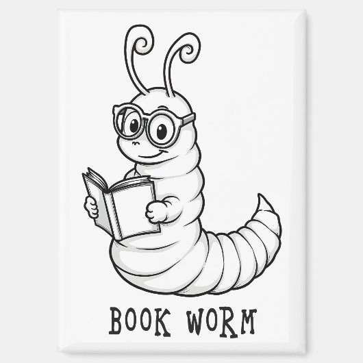 Boekenwurm Magneet (Voorkant)