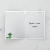 boekenwurm meisje verjaardag dank u kaart (Binnen)