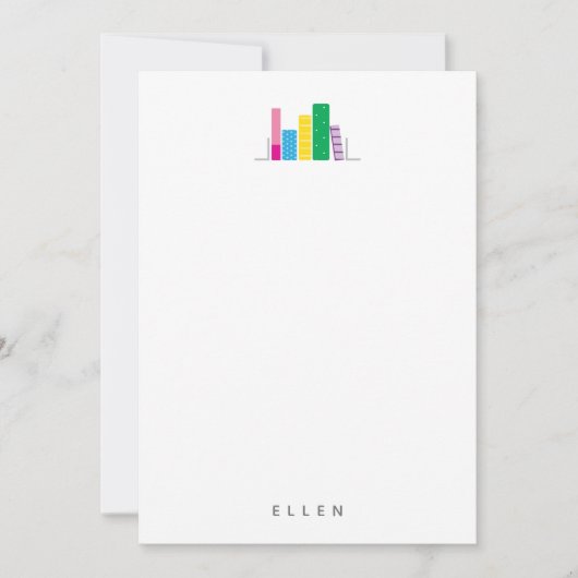 Boekenwurm Notitiekaart Notitiekaartje (Voorkant)