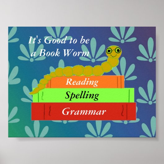 Boekenwurm Poster (Voorkant)