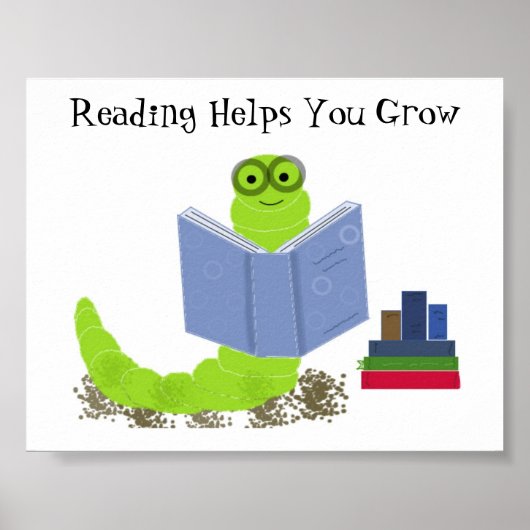 Boekenwurm Poster (Voorkant)