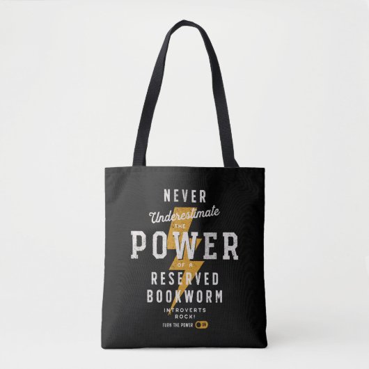 Boekenwurm Power  Tote Bag (Voorkant)