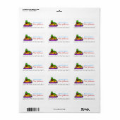 Boekenwurm Schattigee lerarenboek Labels (Full Sheet)