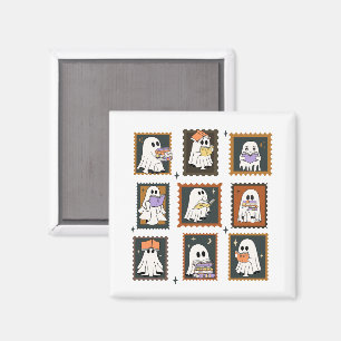  boekenwurm spoken postzegels Halloween Magneet