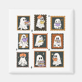  boekenwurm spoken postzegels Halloween Magneet (Voorkant)