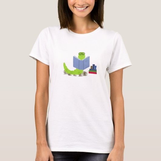 Boekenwurm T-shirt (Voorkant)