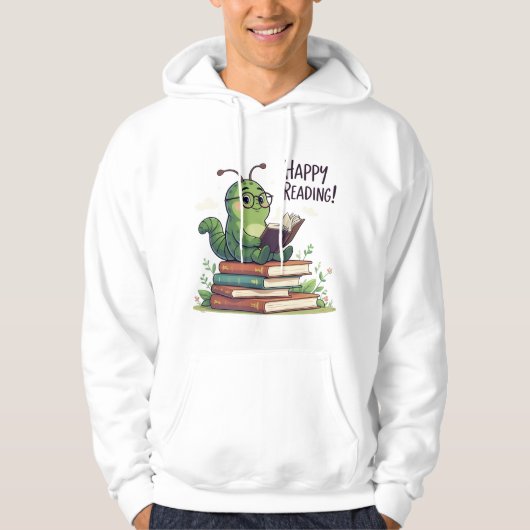Boekenwurmleesontwerp Hoodie (Voorkant)