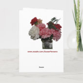 Boeket Anjer Bloemen Kaart (Achterkant)