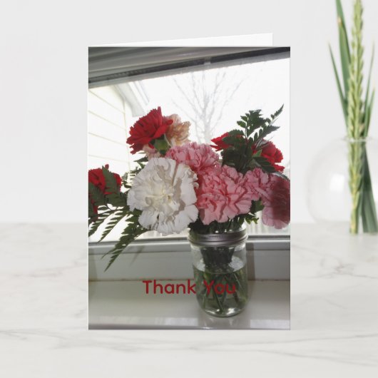 Boeket Anjer Bloemen Kaart (Voorkant)