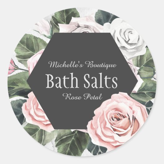  boeket badzout Mason Jar Ronde Sticker (Voorkant)