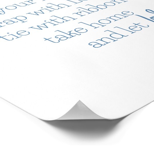 Boeket Bar Stofblauw Poster (Hoek)