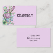 Boeket Bladeren Bloem Visitekaartje (Voorkant / Achterkant)