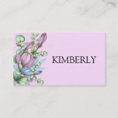 Boeket Bladeren Bloem Visitekaartje (Voorkant)