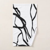 Boeket Blanc: Abstract Wit & Zwart Bad Handdoek (Handdoek)
