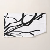 Boeket Blanc: Abstract Wit & Zwart Bad Handdoek (Handdoek)
