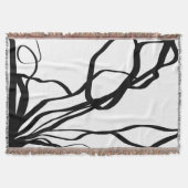 Boeket Blanc: Abstract Wit & Zwart Deken (Voorkant)
