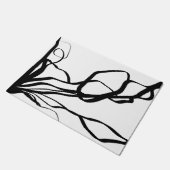 Boeket Blanc: Abstract Wit & Zwart Deurmat (Schuin)