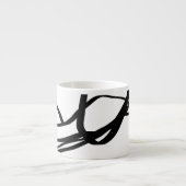 Boeket Blanc: Abstract Wit & Zwart Espresso Kop (Voorkant)