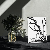 Boeket Blanc: Abstract Wit & Zwart Fotoplaat