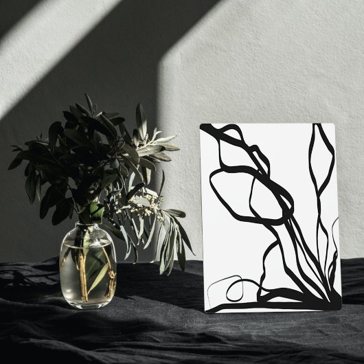 Boeket Blanc: Abstract Wit & Zwart Fotoplaat