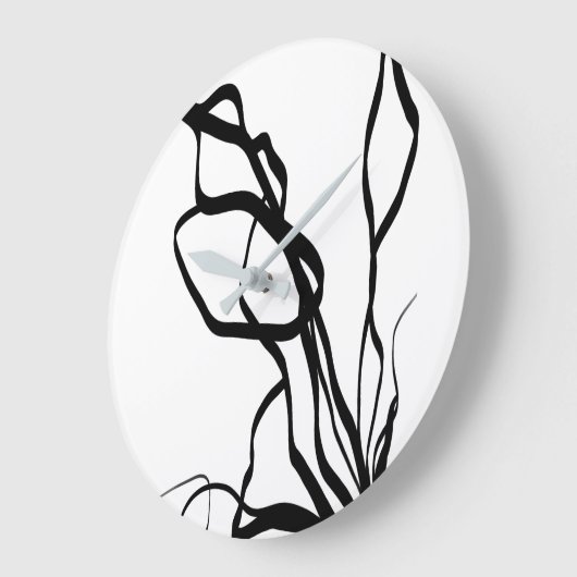 Boeket Blanc: Abstract Wit & Zwart Grote Klok (Hoek)