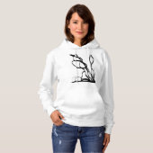 Boeket Blanc: Abstract Wit & Zwart Hoodie (Voorkant volledig)
