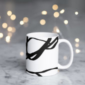 Boeket Blanc: Abstract Wit & Zwart Koffiemok