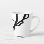 Boeket Blanc: Abstract Wit & Zwart Latte Mok (Rechts)