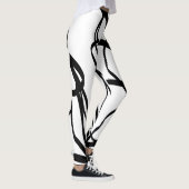 Boeket Blanc: Abstract Wit & Zwart Leggings (Rechts)