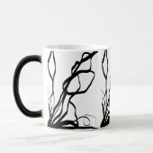 Boeket Blanc: Abstract Wit & Zwart Magische Mok (Links)