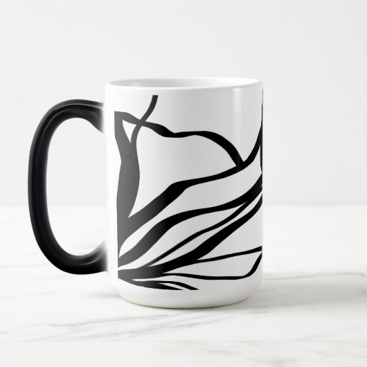 Boeket Blanc: Abstract Wit & Zwart Magische Mok (Links)