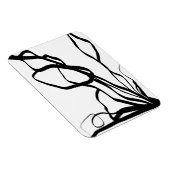 Boeket Blanc: Abstract Wit & Zwart Magneet (Rechterzijde)