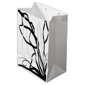 Boeket Blanc: Abstract Wit & Zwart Medium Cadeauzakje (Voorkant Gekanteld)