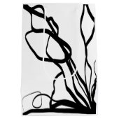 Boeket Blanc: Abstract Wit & Zwart Medium Cadeauzakje (Achterkant)