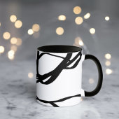 Boeket Blanc: Abstract Wit & Zwart Mok