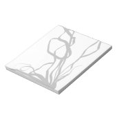 Boeket Blanc: Abstract Wit & Zwart Notitieblok (Linkerzijde)