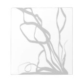 Boeket Blanc: Abstract Wit & Zwart Notitieblok (Voorkant)