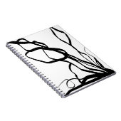 Boeket Blanc: Abstract Wit & Zwart Notitieboek (Rechterzijde)