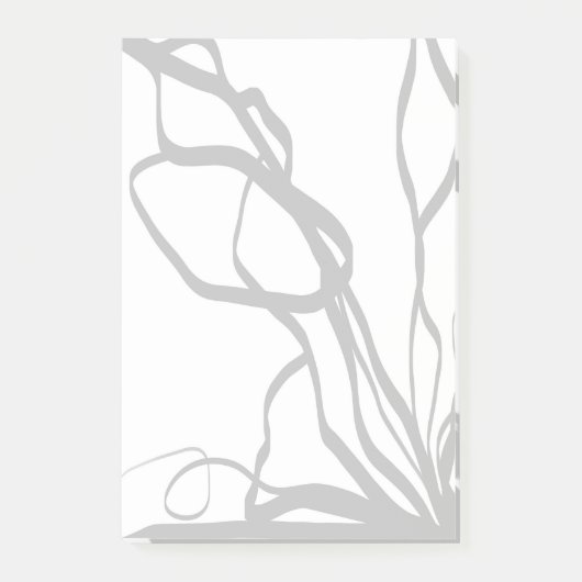 Boeket Blanc: Abstract Wit & Zwart Post-it® Notes (Voorkant)